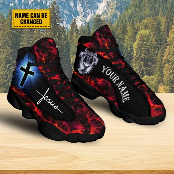 Customized Jesus Cross Basketball Shoes, Christian Running Shoes, Unisex Shoes With Thick Sole, Jesus Lover Gift