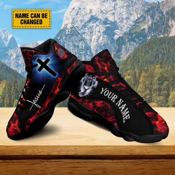 Customized Jesus Cross Basketball Shoes, Christian Running Shoes, Unisex Shoes With Thick Sole, Jesus Lover Gift
