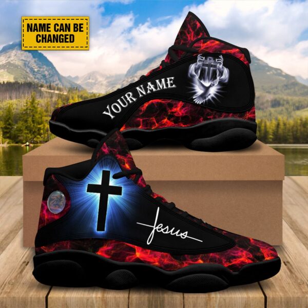 Customized Jesus Cross Basketball Shoes, Christian Running Shoes, Unisex Shoes With Thick Sole, Jesus Lover Gift