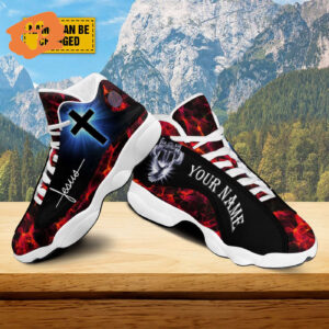 Customized Jesus Cross Basketball Shoes, Christian Running Shoes, Unisex Shoes With Thick Sole, Jesus Lover Gift