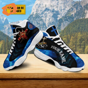 Customized Jesus Nails Jesus Cross Basketball Shoes, Jesus Saved My Life Running Shoes, Unisex Shoes With Thick Sole