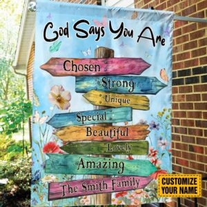 Customized Jesus Road Sign Floral Garden Flag: Christian Positive Home Decor 1