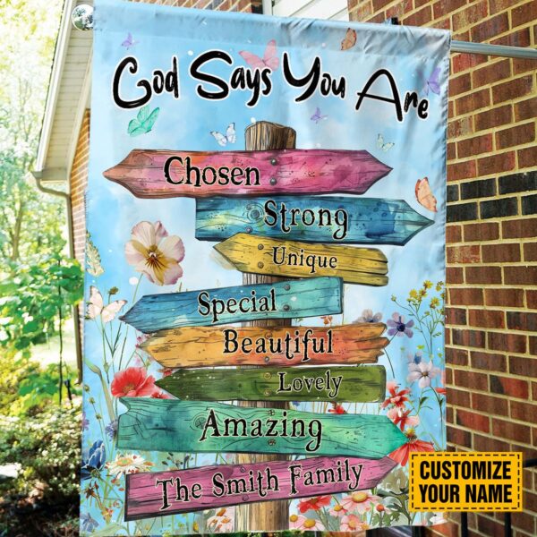 Customized Jesus Road Sign Floral Garden Flag: Christian Positive Home Decor