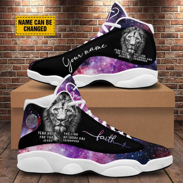 Customized Lion Jesus Cross Custom Basketball Shoes, Lion Of Judah Has Triumphed Running Shoes, Christian Unisex Basketball Shoes, Faith Believers