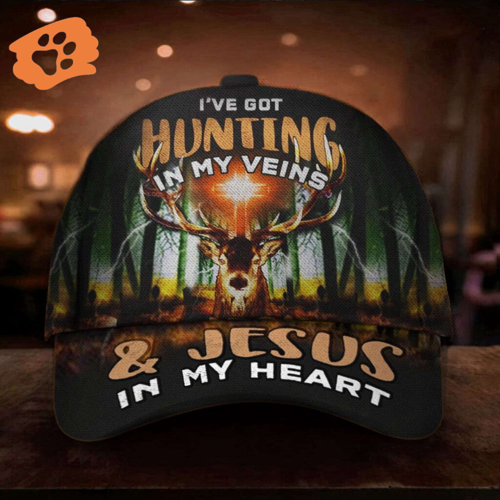 Deer Hunting Hat I’ve Got Hunting In My Veins And Jesus In My Heart Best Caps For Men Trucker Classic Hats Gift Deer Hunting Hat I’ve Got Hunting In My Veins And Jesus In My Heart Best Caps For Men Trucker Classic Hats Gift