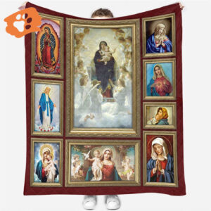 Dove Of Maria And Jesus Christian Quilt Blanket - Perfect Gifts For Christians
