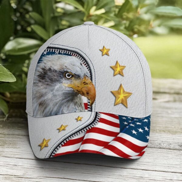 Eagle And US Flag Baseball Cap, Christian, Jesus Hat Trucker Classic Hats Gift