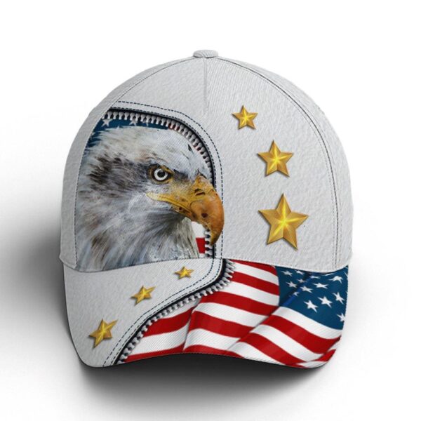 Eagle And US Flag Baseball Cap, Christian, Jesus Hat Trucker Classic Hats Gift