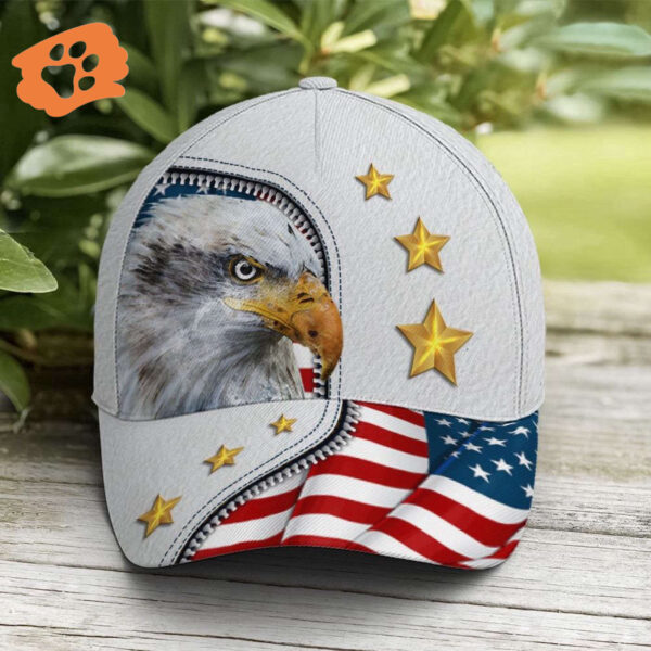 Eagle And US Flag Baseball Cap, Christian, Jesus Hat Trucker Classic Hats Gift