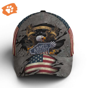 Eagle Armed Force US Flag Baseball Cap, Christian, Jesus Hat Trucker Classic Hats Gift