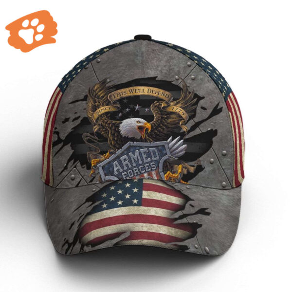 Eagle Armed Force US Flag Baseball Cap, Christian, Jesus Hat Trucker Classic Hats Gift