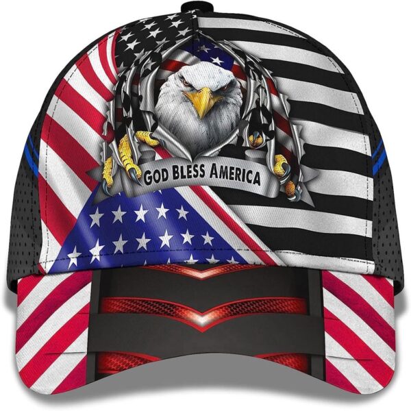 Eagle God Bless America Baseball Caps, Christian Baseball Cap, Jesus Hat Trucker Classic Hats Gift