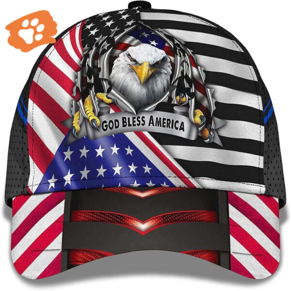 Eagle God Bless America Baseball Caps, Christian Baseball Cap, Jesus Hat Trucker Classic Hats Gift