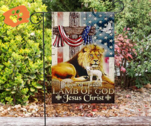 Easter Flag Lion Of Judah Lamb Of God Jesus American Patriotic Easter Gift For Adults