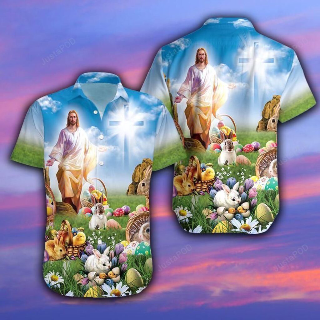 Easter Jesus Blessed Hawaiian Aloha Shirts – Embrace the Spirit of Aloha!
