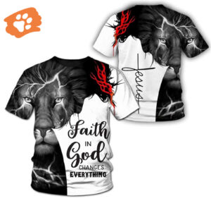 Faith in God 3D T-Shirt: Jesus All-Over Print Gift for Christians