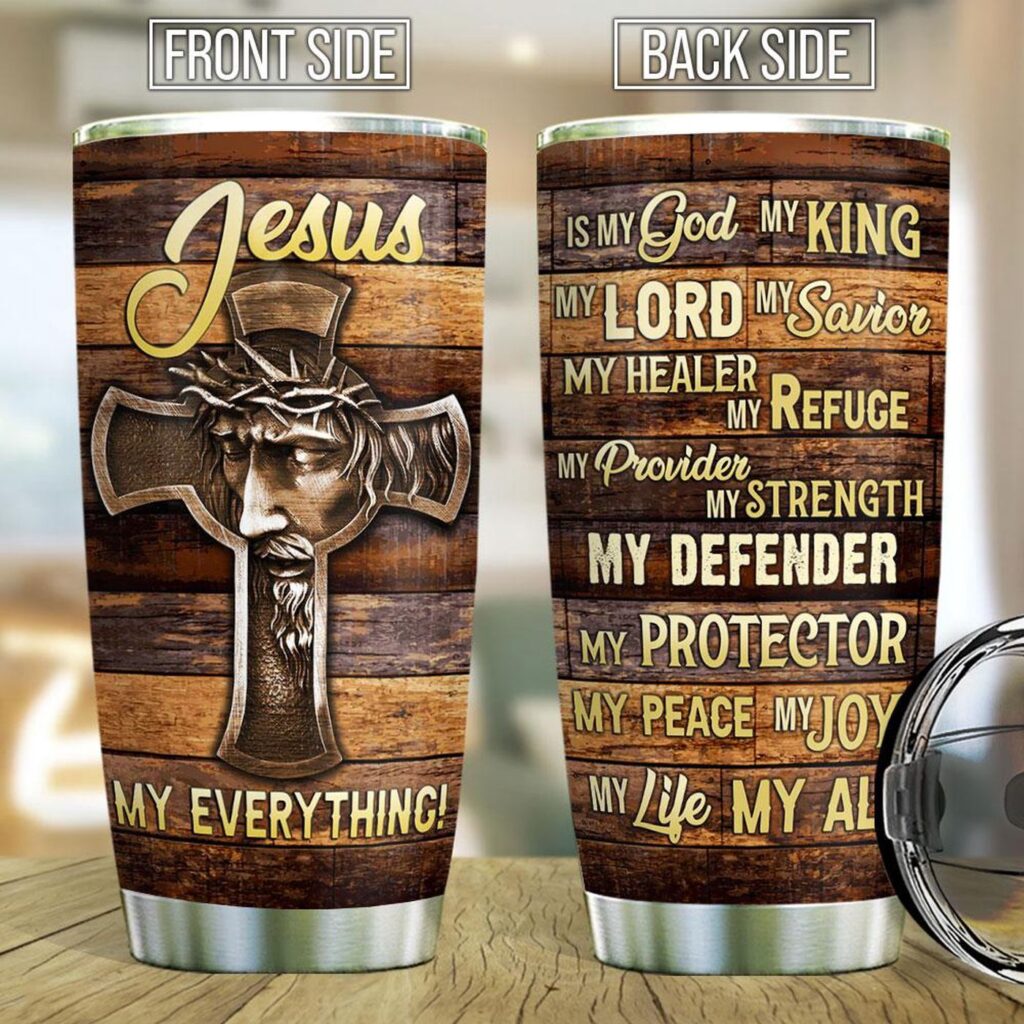 Faith Jesus Is Wooden Style Stainless Steel Tumbler – Jesus Lover Men Women Faith Jesus Is Wooden Style Stainless Steel Tumbler – Jesus Lover Men Women