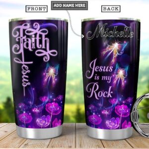 Faith Jesus Personalized Stainless Steel Tumbler - Jesus Lover Men Women