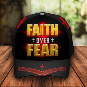 Faith Over Fear Jesus Christ God Classic 3d Cap ALL OVER PRINTED