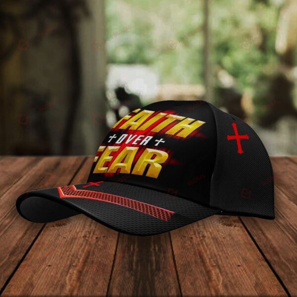 Faith Over Fear Jesus Christ God Classic 3D CapAll Over Printed Trucker Classic Hats Gift