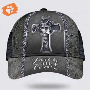 Faith Over Fear Jesus Cross Baseball Cap Hat  Trucker Classic Hats Gift