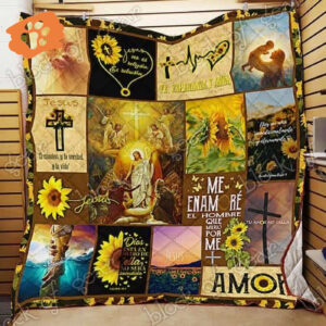 Faith Hope Love Jesus Quilt - Handcrafted Religious Blanket