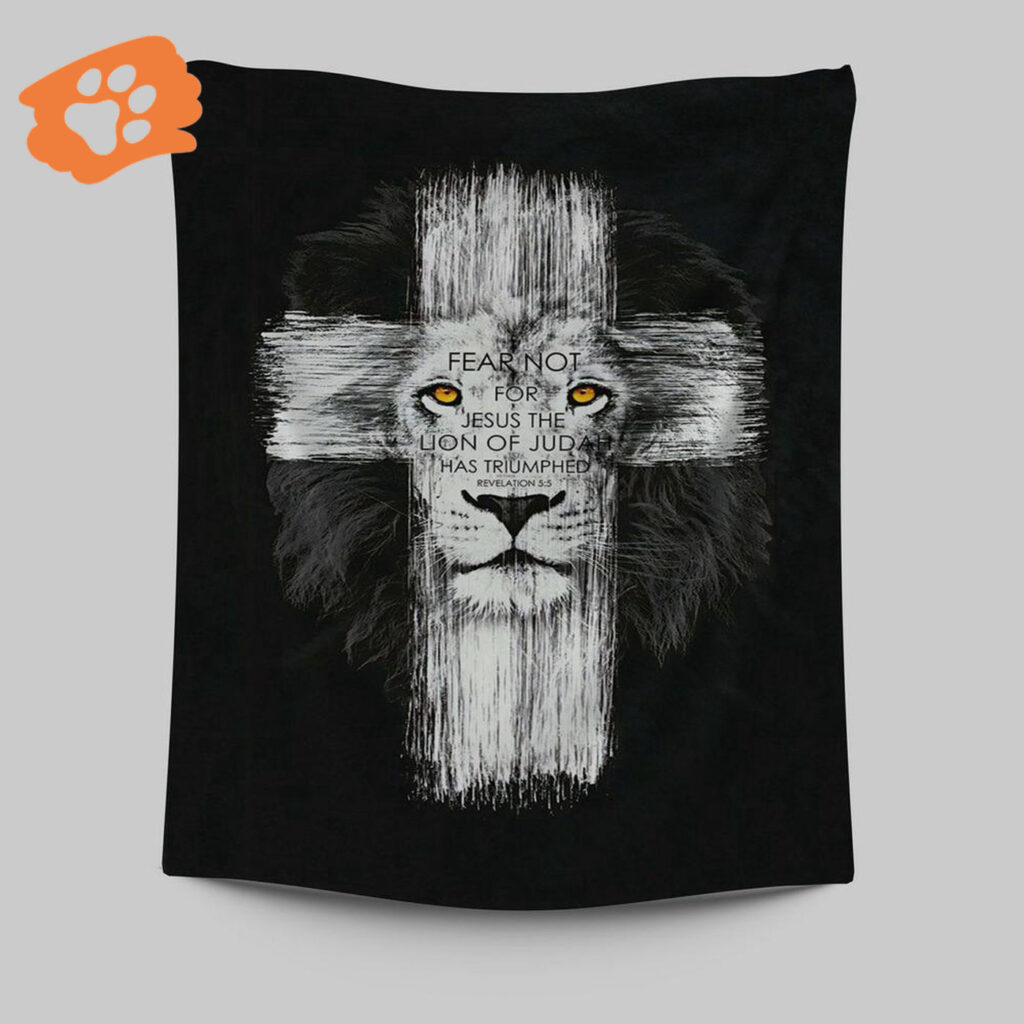 Fear Not: Jesus Lion of Judah Tapestry Wall Art – Revelation 5:5 – Religious Tapestries Fear Not: Jesus Lion of Judah Tapestry Wall Art – Revelation 5:5 – Religious Tapestries