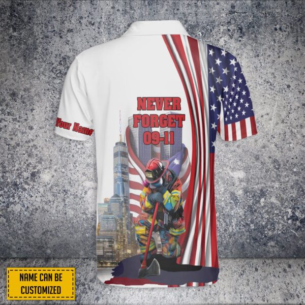 Custom Firefighter 911 Day 3D Polo & Jesus American Flag Shirt – Patriot Remembrance
