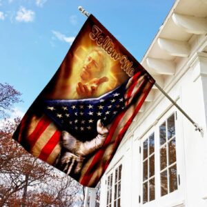 Christian American Jesus Hand Flag - Outdoor House & Garden Banner 1