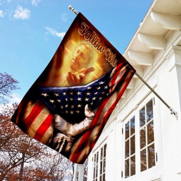 Christian American Jesus Hand Flag – Outdoor House & Garden Banner
