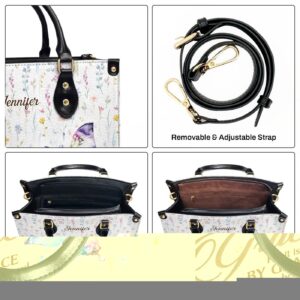 Personalized Leather Handbag with Ephesians 2:8 Quote Gift for Spiritual Friends 1