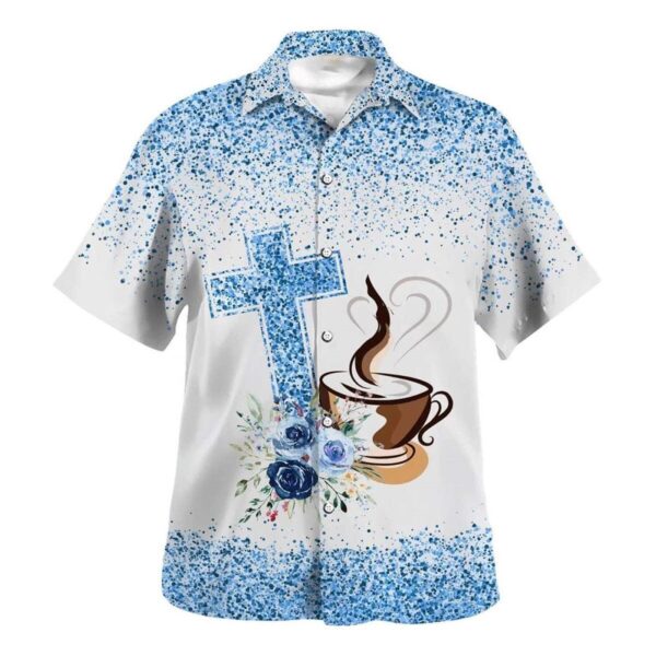 Fueled By Jesus And Coffee Men s Christian Hawaiian Shirt – Perfect Gift For Jesus Lover