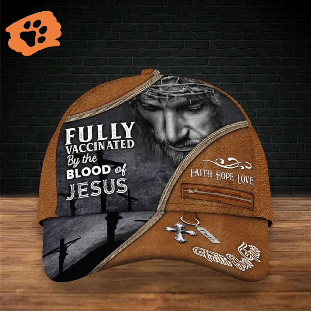Fully Vaccinated By The Blood Of Jesus 3D Full Print Baseball Cap Hat Trucker Classic Hats Gift Fully Vaccinated By The Blood Of Jesus 3D Full Print Baseball Cap Hat Trucker Classic Hats Gift