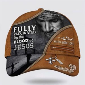 Fully Vaccinated By The Blood Of Jesus On The Cross Baseball Cap Hat Trucker Classic Hats Gift 1