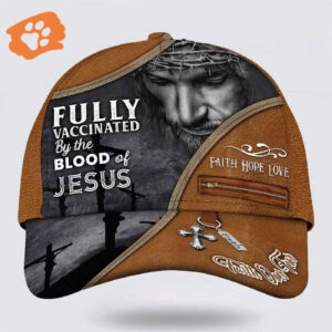 Fully Vaccinated By The Blood Of Jesus On The Cross Baseball Cap Hat  Trucker Classic Hats Gift