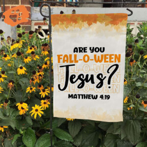 Fall For Jesus Flag: Christian Cross Yard Decor for Thanksgiving & Fall