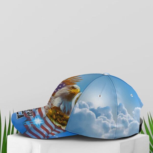 God Bless America Bald Eagle Baseball Cap, Christian, Jesus Hat Trucker Classic Hats Gift
