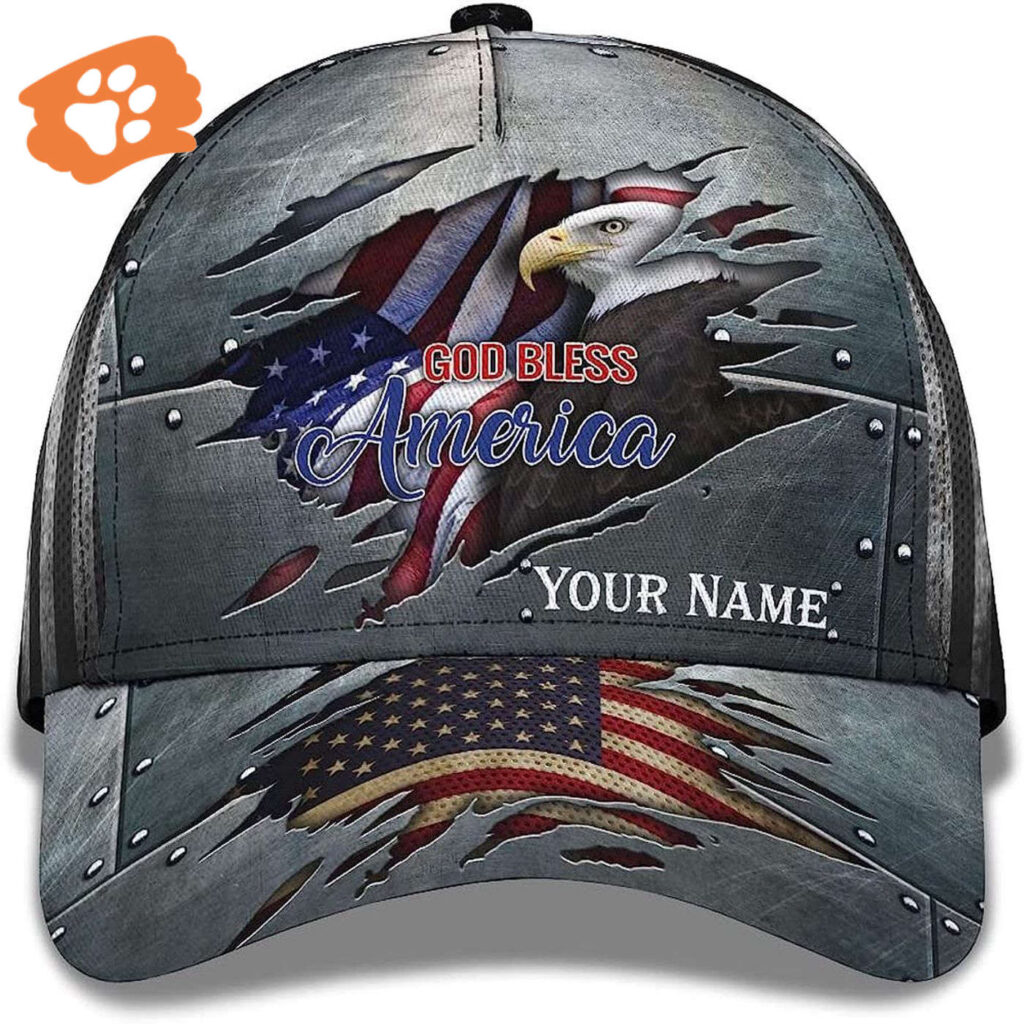 God Bless America Bald Eagle Patriotic Baseball Cap, Christian, Jesus Hat Trucker Classic Hats Gift God Bless America Bald Eagle Patriotic Baseball Cap, Christian, Jesus Hat Trucker Classic Hats Gift