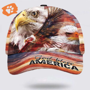 God Bless America Eagle Baseball Cap, Christian, Jesus Hat Trucker Classic Hats Gift