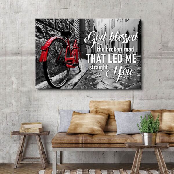 God Blessed The Broken Road – Special Jesus Canvas Jesus Gift