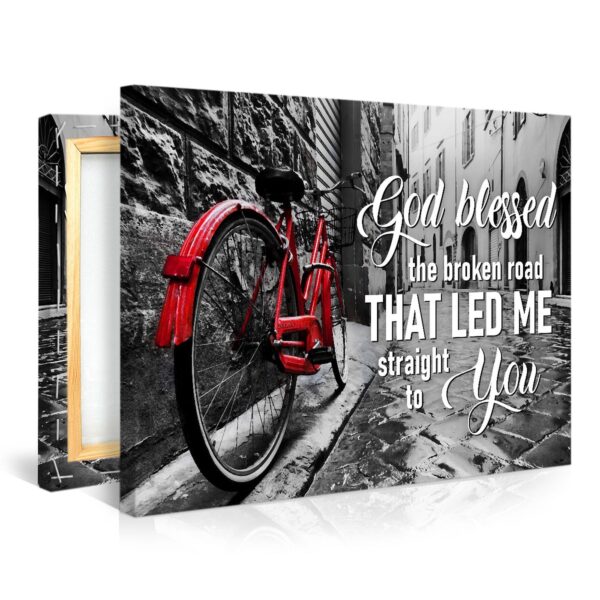 God Blessed The Broken Road – Special Jesus Canvas Jesus Gift