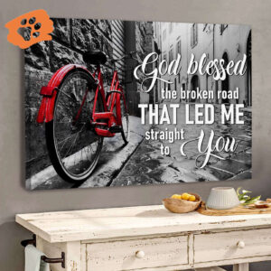 God Blessed The Broken Road – Special Jesus Canvas Jesus Gift