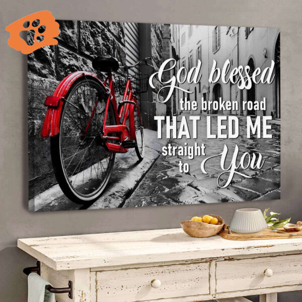 God Blessed The Broken Road – Special Jesus Canvas Jesus Gift