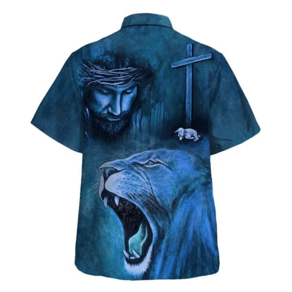 Christian Jesus Lion Lamb Hawaiian Shirt for Men – Perfect Gift for Believers