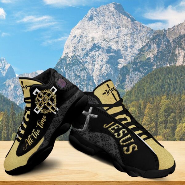 God Is Good All The Time Basketball Shoes, Jesus Cross Thorn Running Shoes, Sneaker Christian Gift Mom