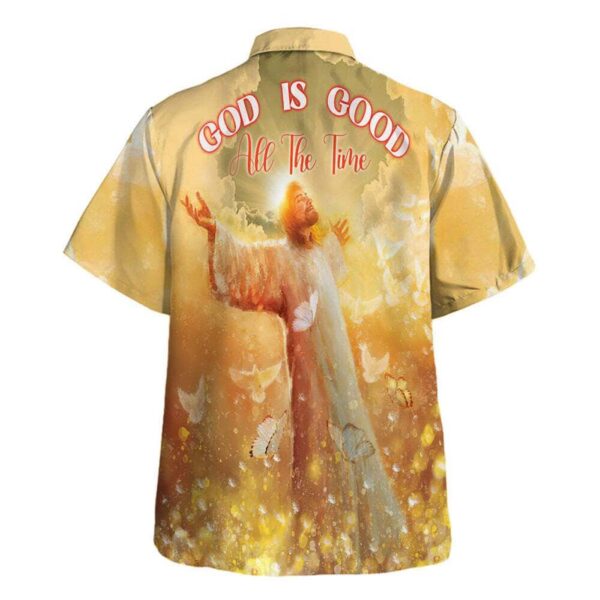 Men s God Is Good Hawaiian Shirt – Jesus Christ Open Arms – Christian Gift