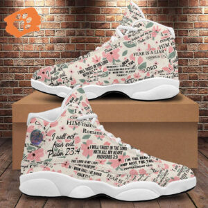 God Is My Strength Basketball Shoes, The Lord Is My Light Basketball Shoes, Jesus Christian Floral Shoes Unisex