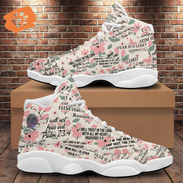 God Is My Strength Basketball Shoes, The Lord Is My Light Basketball Shoes, Jesus Christian Floral Shoes Unisex