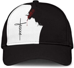 God Jesus Black and White Blood Style 3D Printed Unisex Hat Classic Caps Baseball Caps, Curved Snapback