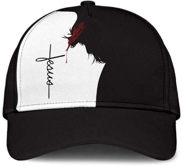 God Jesus Black and White Blood Style 3D Printed Unisex Hat Classic Caps Baseball Caps, Curved Snapback
